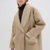 JasminMW Fur Jacket, Feather Beige