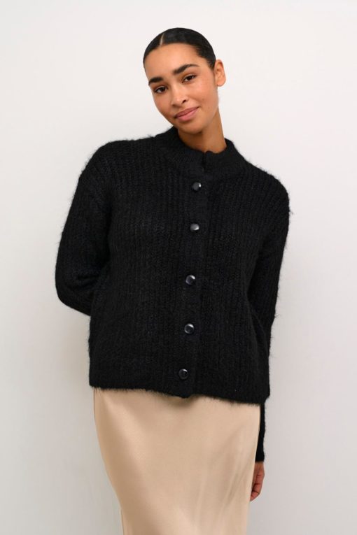 KAane Knit Cardigan, Black Deep