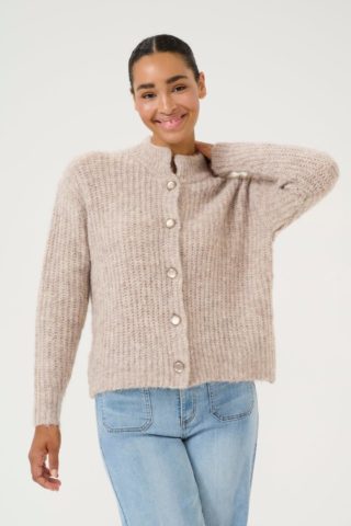 KAane Knit Cardigan, Major Brown Melange