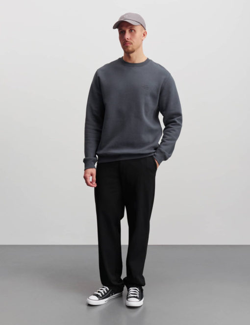 Standard Crew Logo Sweat,Black Oyster