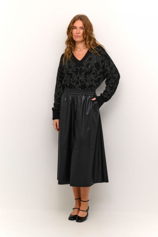 KAmikka  long Skirt, Black deep