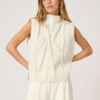 Solamw knit vest,Snow white