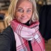 Kristel vevd scarf,røde tone