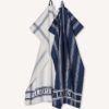 Cotton Jacquard kitchen towel,2pk, Blue/white