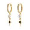 ELVIRA - CRYSTAL STAR HOOP EARRINGS