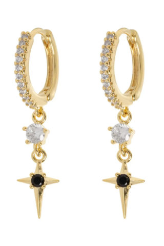 ELVIRA - CRYSTAL STAR HOOP EARRINGS