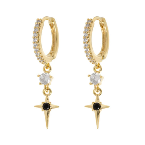 ELVIRA - CRYSTAL STAR HOOP EARRINGS