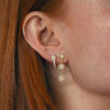 AURORA - dangling crystal star stud earrings