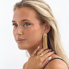 Lisanne - Long Arched Chain Party Earrings