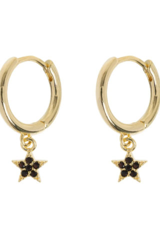 ELVIRA - CRYSTAL STAR HOOP EARRINGS