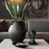 Fiora urn large, antique black/bronz