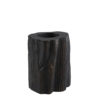 Flame high tealight holder, antique black/bronz