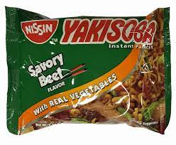 NISSIN Yakisoba Savory beef flavor pancit