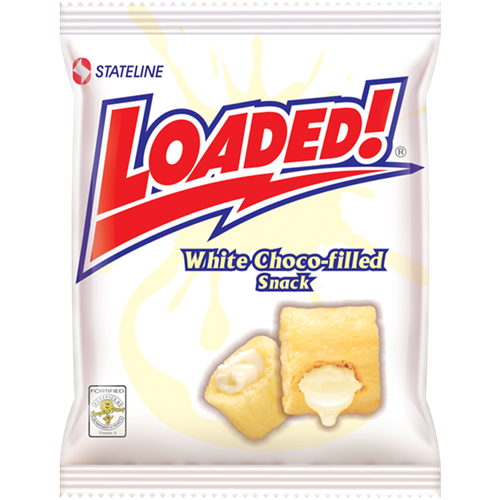 Loaded white choco snack 32g.