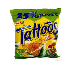 W.L. Tattoos corn chips sweet corn 30g.