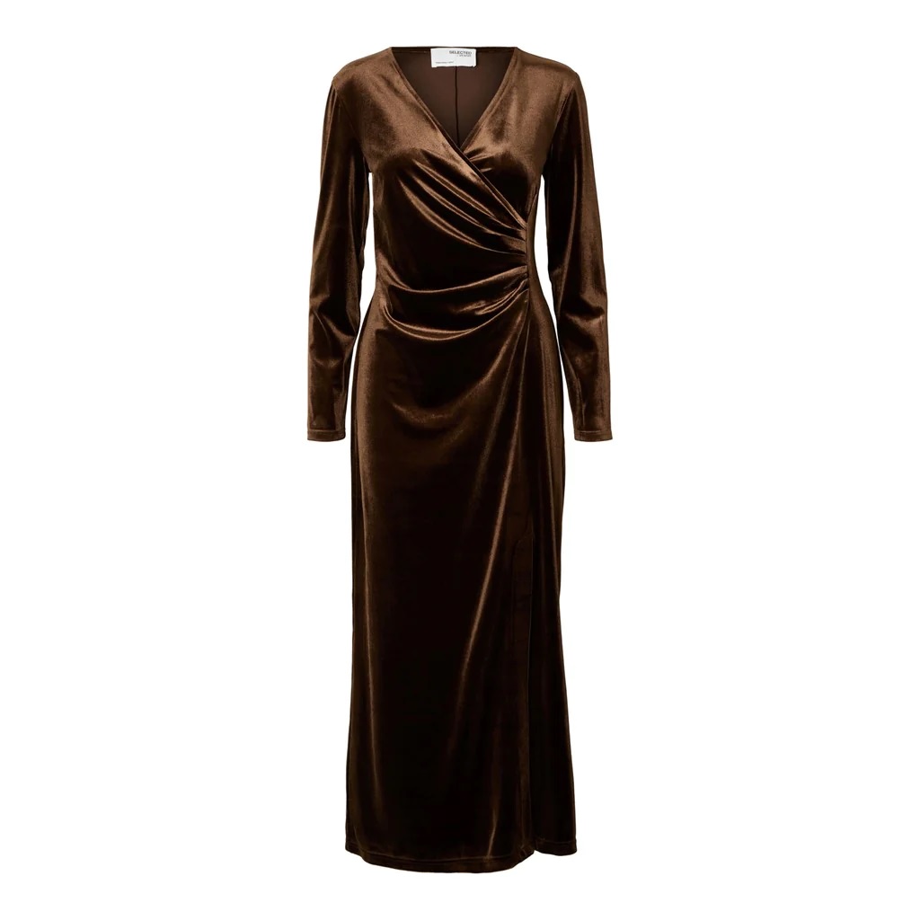 Selected Femme Tara LS Velvet Ancle Dress