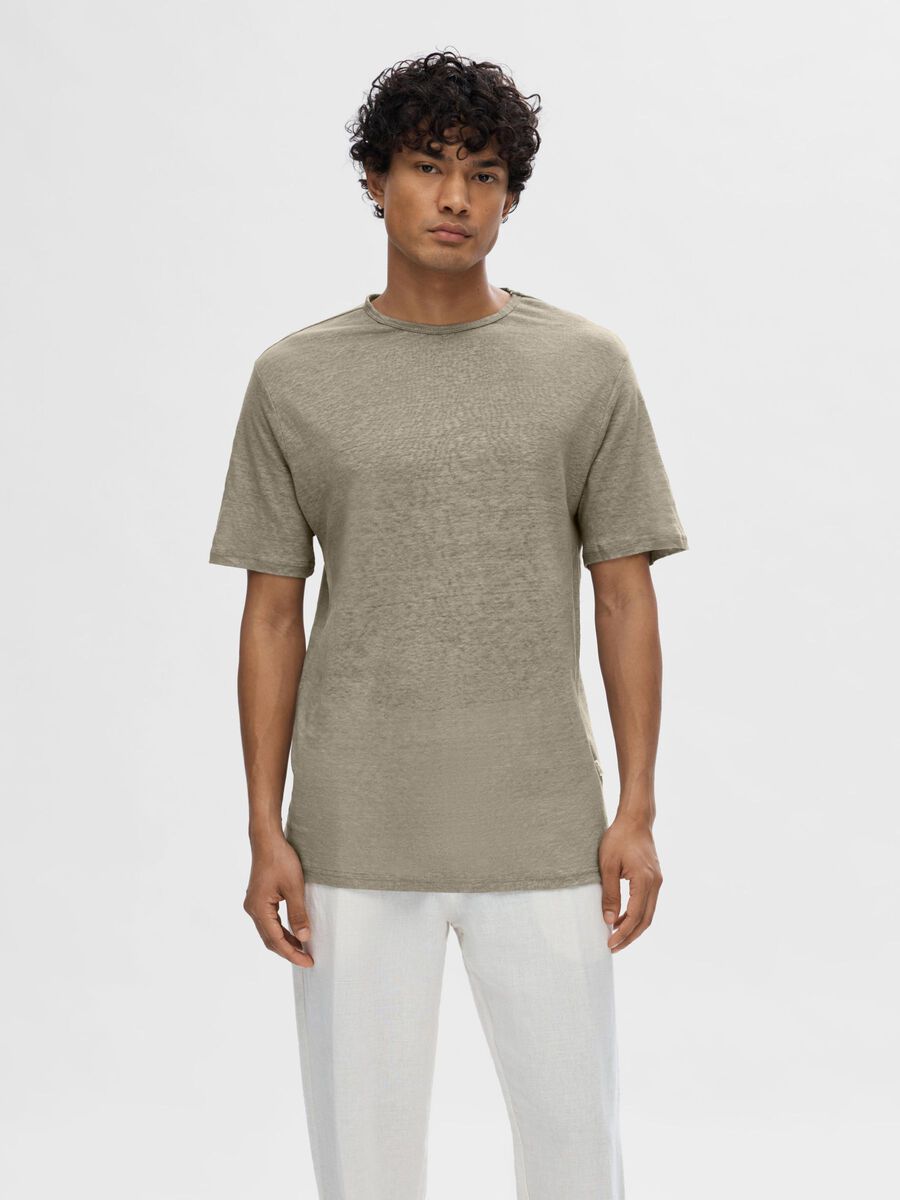 Selected Homme Linen O-Neck Tee