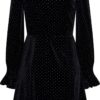 YAS Riva LS High Neck Velvet Dress