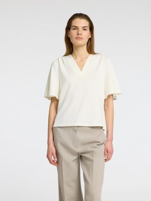 Selected Femme Tenny SS V-Neck Top