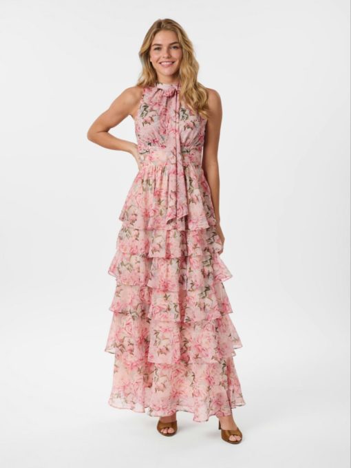 Neo Noir Marli Flower Chiffong Dress