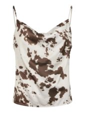 Neo Noir Lindy Cow Print Top