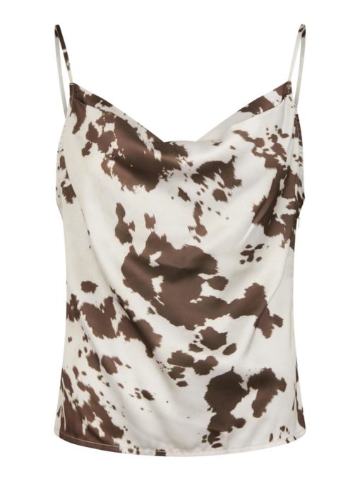 Neo Noir Lindy Cow Print Top