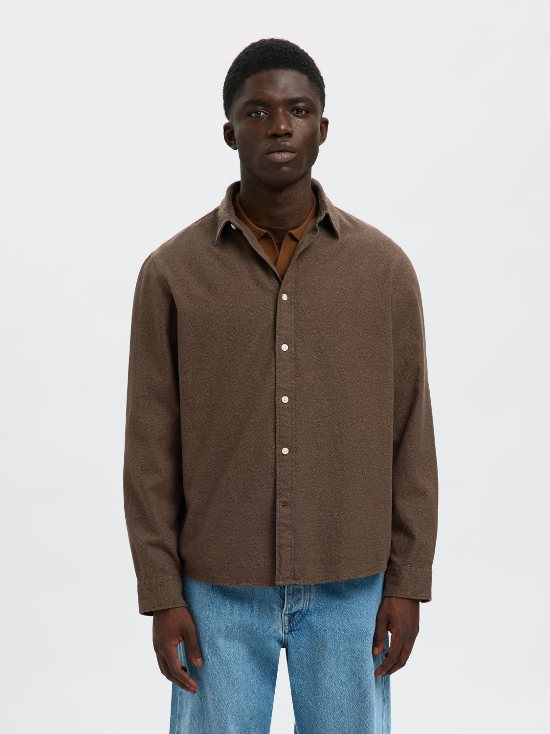 Selected Homme Noah brushed Twist Shirt Regular