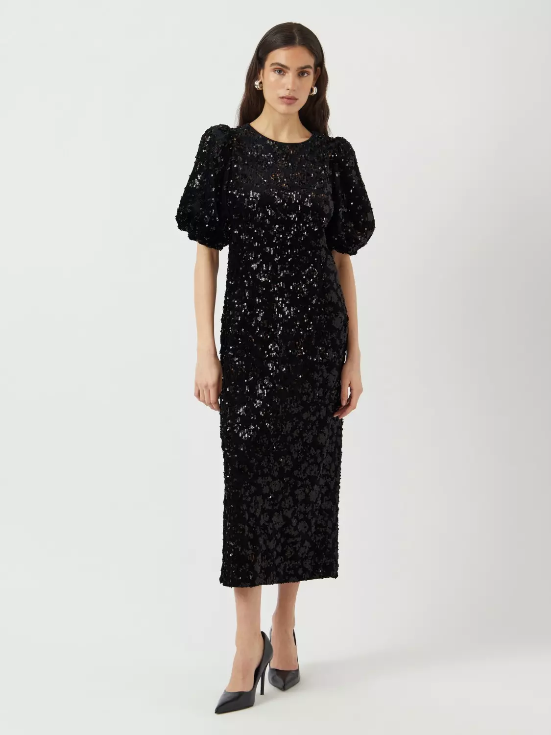 YAS Sofie 2/4 Sequin Midi Dress