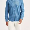 Morris Light Denim Shirt Slim-Fit