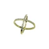 Santi Skjerf-ring m/Strass Gull