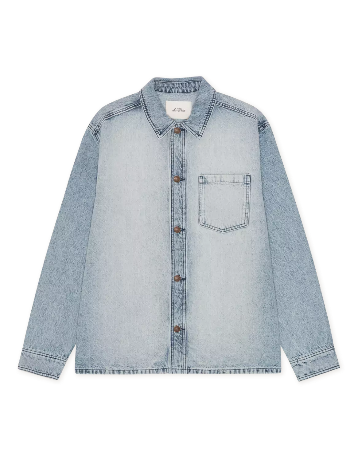 Les Deux Bleached Denim Overshirt