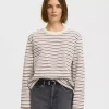 Selected Woman Essential LS Striped Boxy Tee