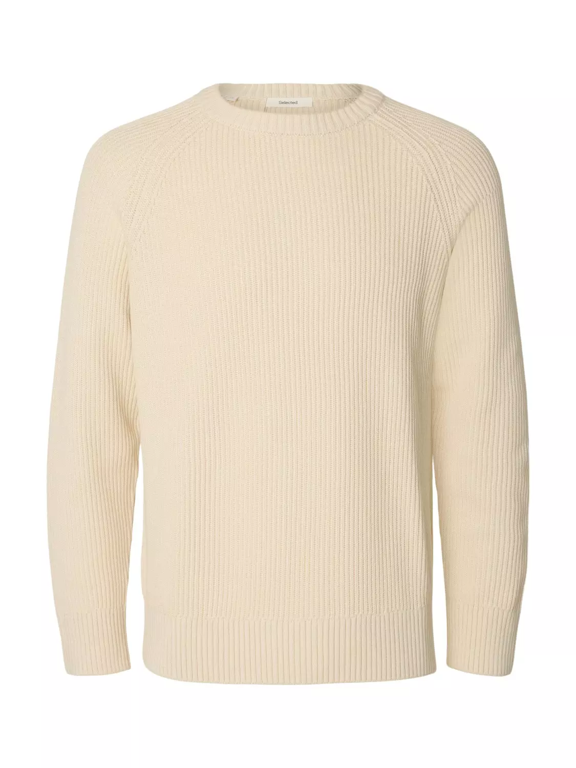 Selected Braun Knit Rib Crew Neck