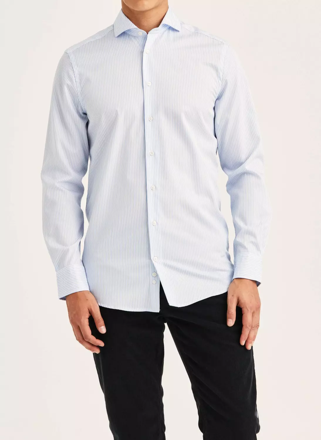 Morris Dressed Poplin Stripe Shirt Slim Fit