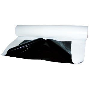 Plast Black/White, 12m, 200 micron, pris per lengdemeter