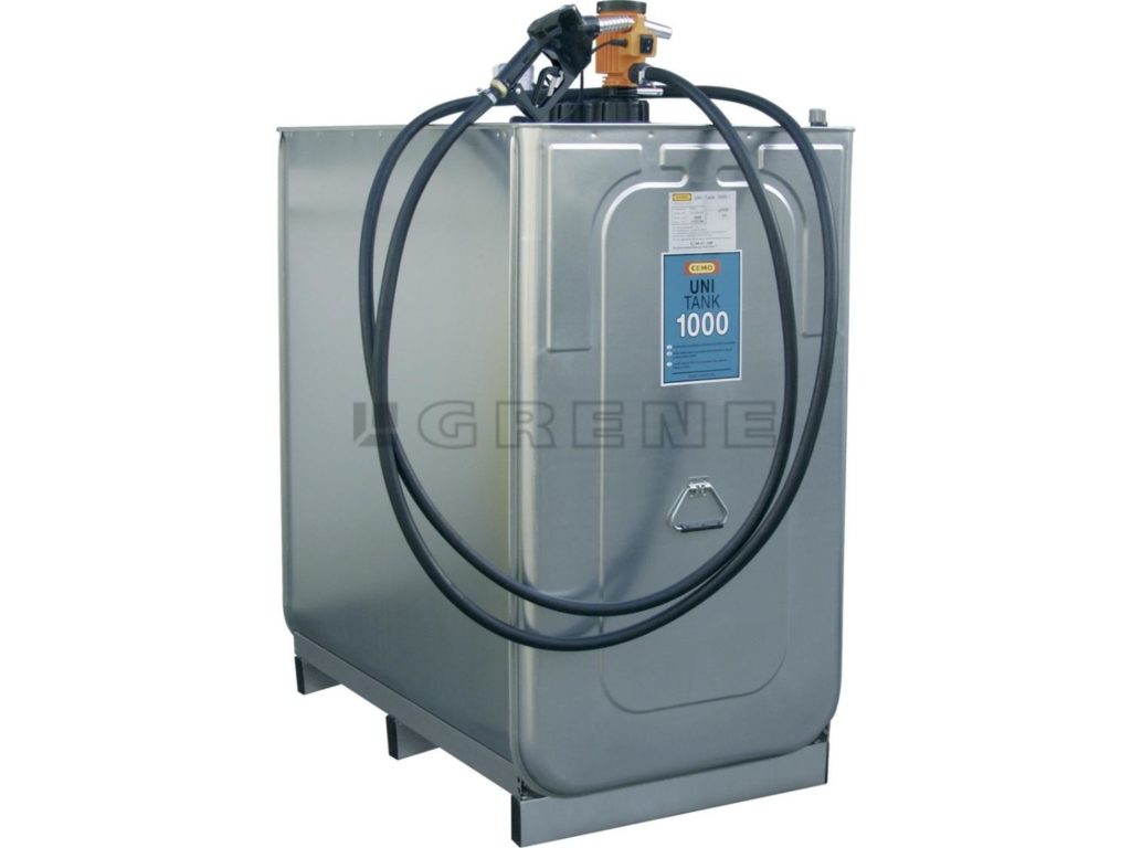 Dieseltank 1000 liter CEMO 230 V pumpe