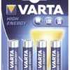 Batteri Varta High Energy LR3, 4 stk