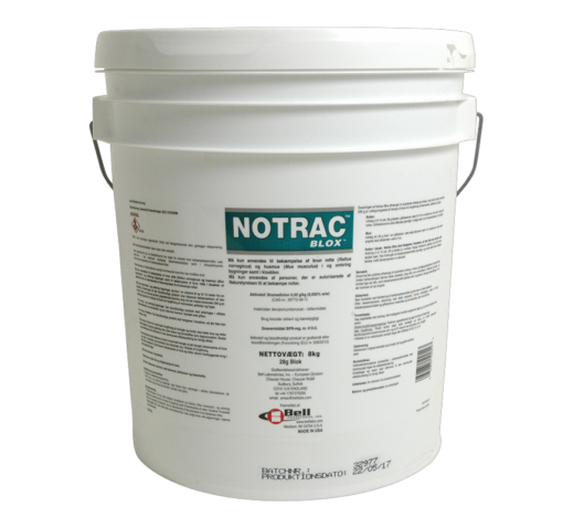 Musegift Notrac Blokk 28 gram, 8 kg spann