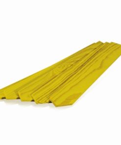Stikketikett tre, gul, 12 cm, 50 stk