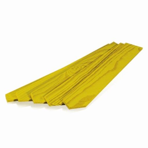 Stikketikett tre, gul, 12 cm, 50 stk